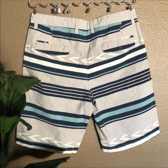 Micros Men's Gray Striped Shorts Size 32 - Picture 2 of 5